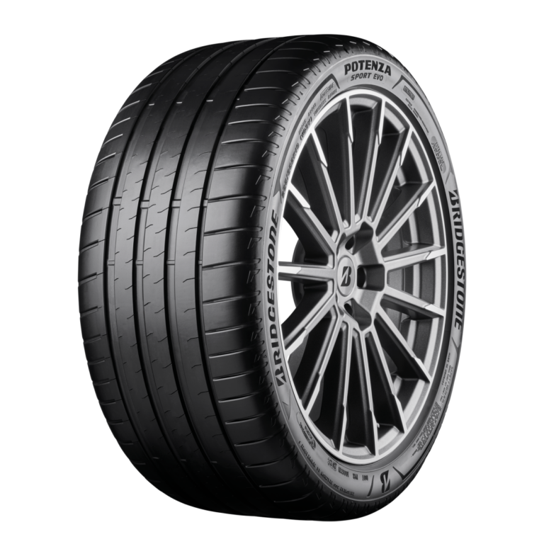 La Bridgestone Potenza Sport Evo promet 5 % de distance de freinage sur sol mouillé en moins et 15 % de kilométrage supplémentaire