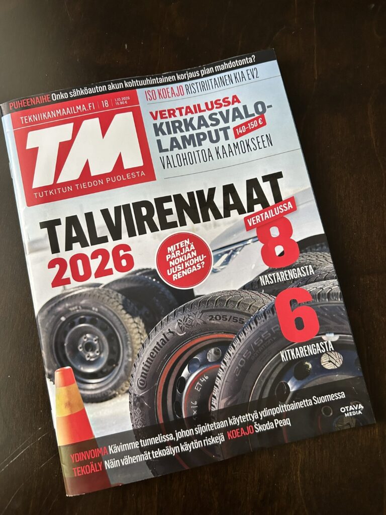 Test de pneus Tekniikan Maailma 2026 : 205/55 R16 — pneus hiver · Pneus nordiques sans clous